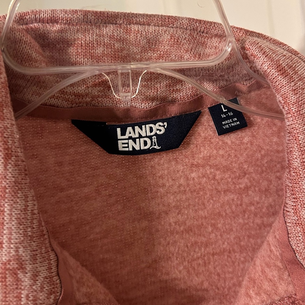 Lands' End Heathered Pink Vest - Picture 3 of 3